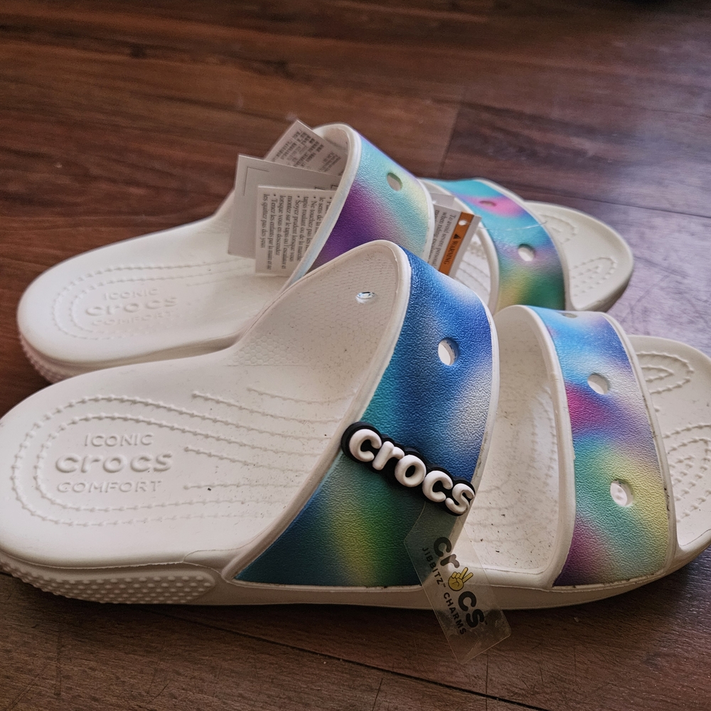 CROCS Multicolor Slide Sandals